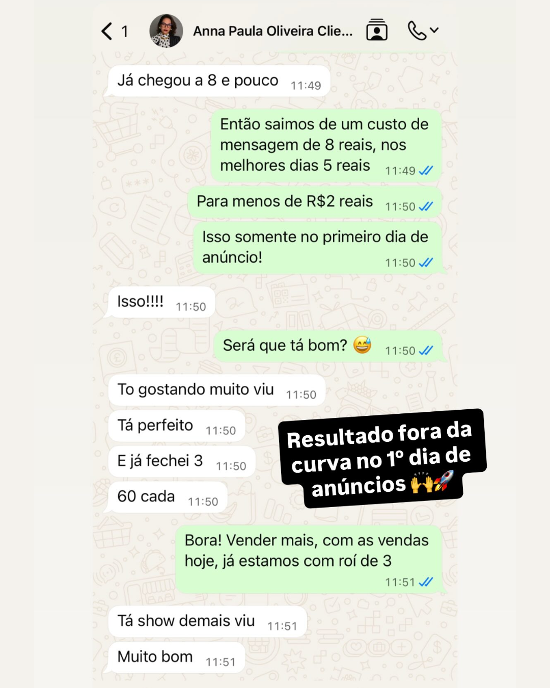Case · 1º dia de anúncio